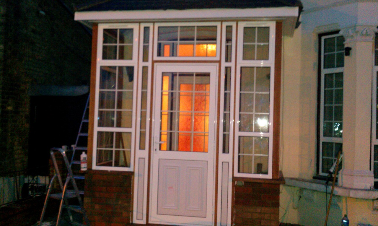 uPVC porch with Georgian bar glazing installed in Waterloo